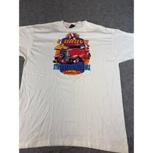 VINTAGE 1996 NSRA Street Rod Nationals Shirt Mens XL White Cars Short Sleeve Tee